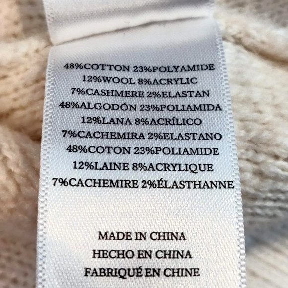 Rails Womens S Chance Ivory Pink Mixed Animal Cotton Wool Cashmere Blend Sweater - Picture 9 of 10